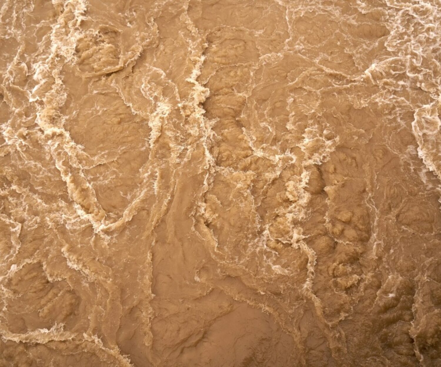 a close up of a brown surface with a lot of water
